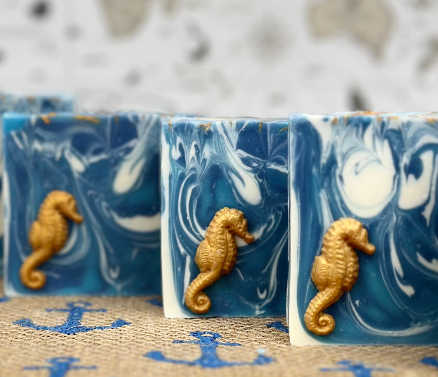 Sold out ~ Seahorse & Blue Waves (Under the Sea)