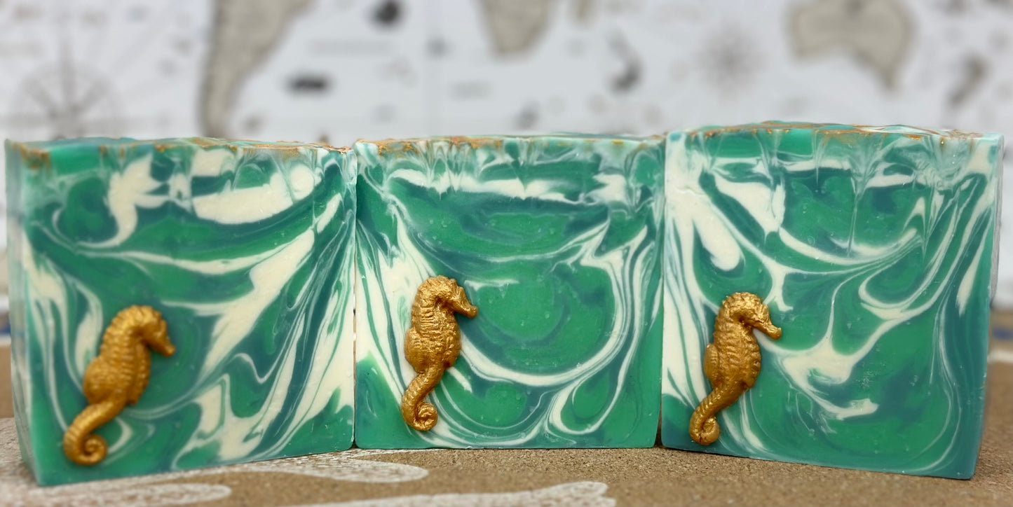 Sold out ~ Seahorse & Green Waves (Under the Sea Collection)