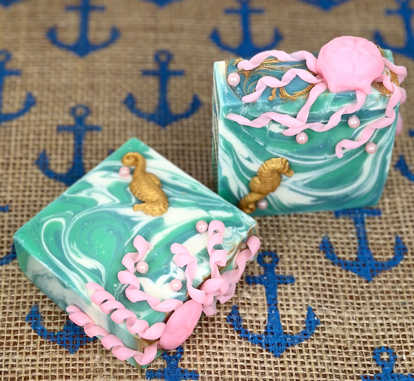 Sold out ~ Seahorse & Green Waves (Under the Sea Collection)