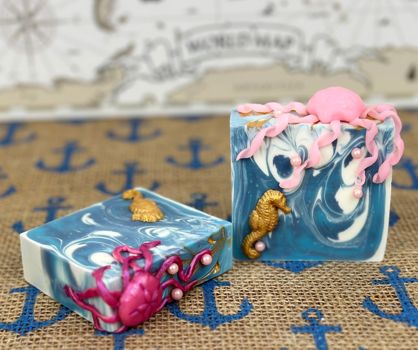 Sold out ~ Seahorse & Blue Waves (Under the Sea)